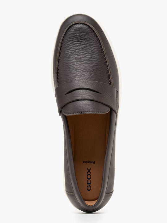 Δερμάτινα Ανδρικά Loafers σε Καφέ Χρώμα