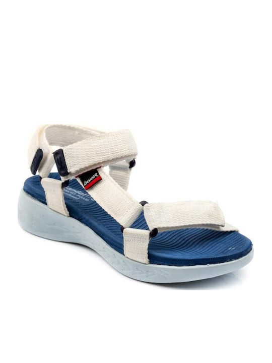Women's White Flat Sandals