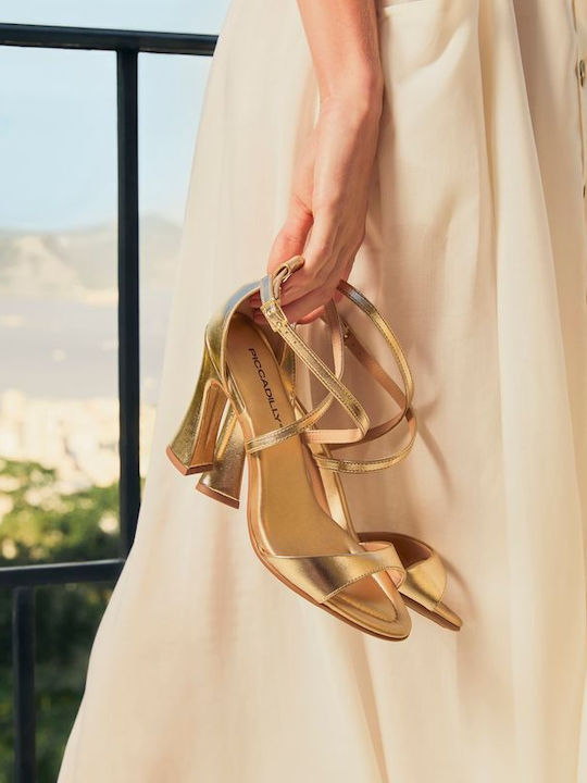 Anatomische Goldene Damen Sandalen