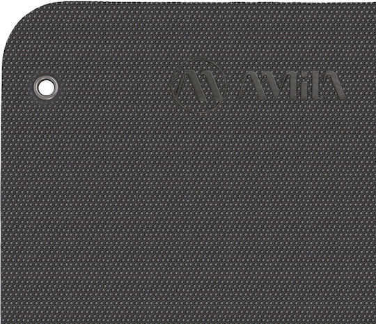 AMILA Exercise Mat Pilates Black with Carry Strap 120x60x1.5cm