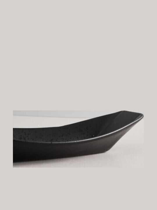 Raki Street Piatelă De Servire Ceramică Neagră 30.6x11.6cm