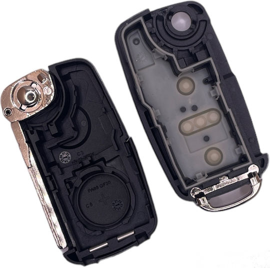 Carcasa Flip Monobloc 2 Butoane Piro Volkswagen Seat Skoda Lamă Hu66 1072-fwk