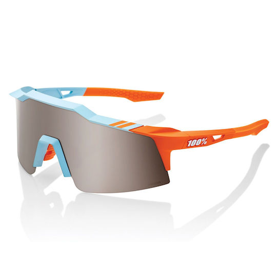 100% Cycling Glasses Speedcraft SL with Blue Frame & Dark Lenses