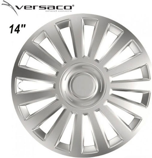 Versaco Σετ Τάσια Αυτοκινήτου Luxury 4τμχ 14" Ασημί