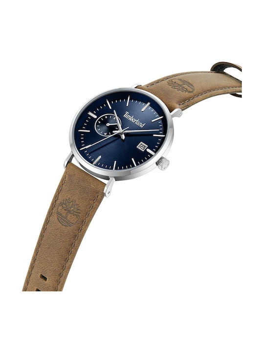 Timberland Men's Watch 42mm Battery With Brown Leather Strap