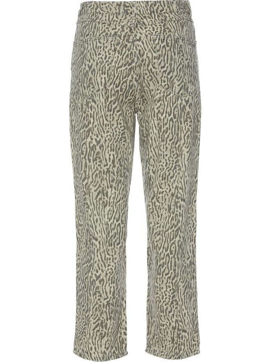 High Rise Women's Jean Pants in Straight Leg Gray