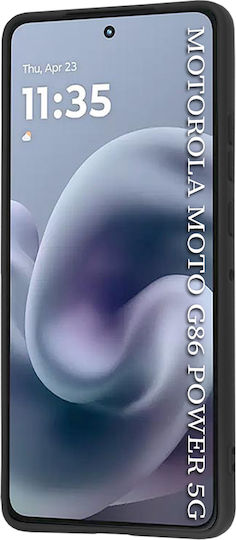 Techsuit Softflex Umschlag Rückseite Silikon Schwarz (Moto G86)