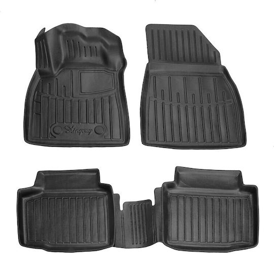 Race Action Car Mats Dacia Duster III P1310 2024-2026 5-Door Rubber Raised Sides Protective Fasteners Material Rubber Passenger Cars 4 Pieces 5018444/st