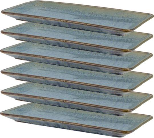 Raki Laguna Platou De Servire Rectangular Din Porțelan Albastru 31x14cm Raki Laguna Platou De Servire Rectangular Din Porțelan Albastru 31x14cm