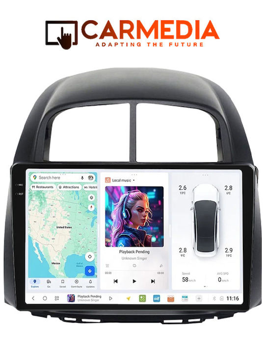 Carmedia Auto-Audiosystem für Daihatsu Sirion 2006-2012 (Bluetooth/USB/WiFi/GPS/Apple-Carplay/Android-Auto) mit Touchscreen 10.36"