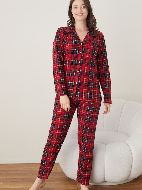 Boyraz Winters Damen Schlafanzug Set Mehrfarbig