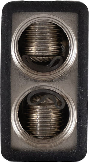 Amplifier Adapter 2x50mm²/0ga To 1x35mm²/4ga Brass Core Satin Nickel Plated Auto-connect 720tb5002 1 Piece