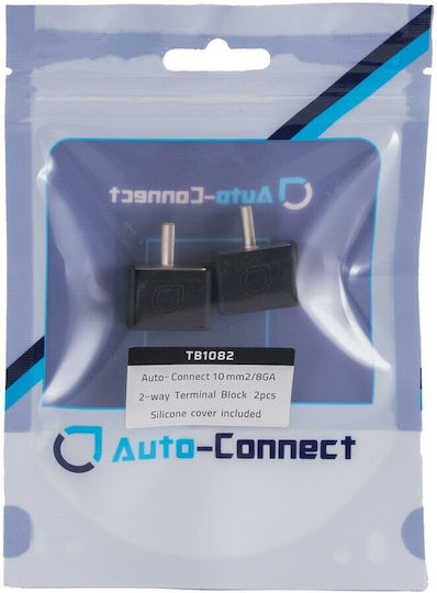 Αντάπτορας Ενισχυτή 10mm²/8ga To 1x6mm²/10ga Brass Core Satin Nickel Plated Auto-connect 720tb1082 Ζευγος