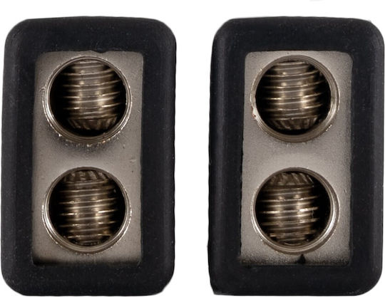 Αντάπτορας Ενισχυτή 10mm²/8ga To 1x6mm²/10ga Brass Core Satin Nickel Plated Auto-connect 720tb1082 Ζευγος