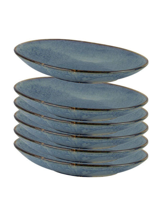 Raki Laguna Oval Serving Platter Made of Blue Porcelain