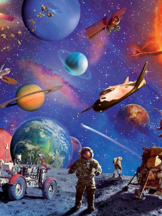 Touch And Feel Space Explorers Clowing 100pcs Παζλ Το Διάστημα Που Φωσφορίζει Hinkler