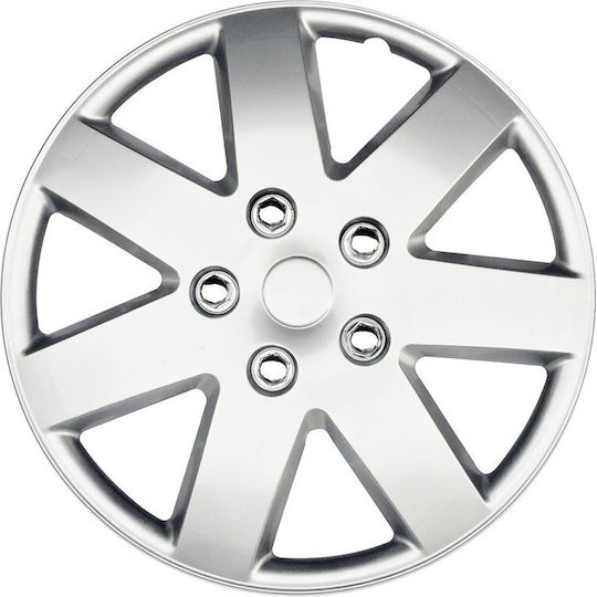 Carman Set Capace De Roți Auto 4 Bucăți 14 Argintii