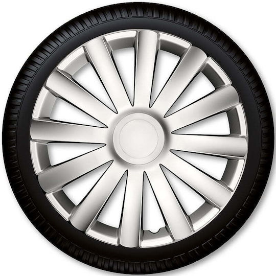 Autoline Σετ Τάσια Αυτοκινήτου Spyder 13" 4τμχ Ασημί