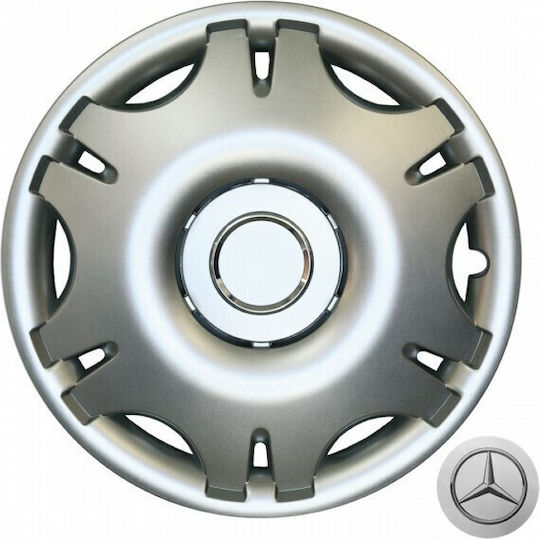 Croatia Cover Σετ Τάσια Αυτοκινήτου Mercedes Benz 4τμχ 16" Ασημί