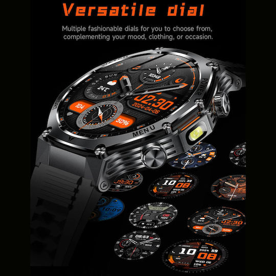 Microwear AK82 Smartwatch (Grey Silicone)