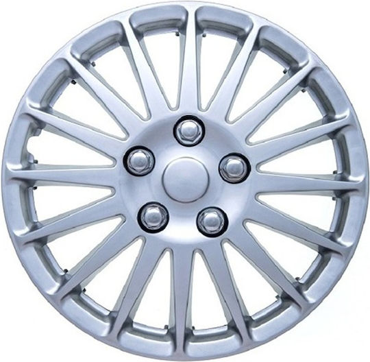 Carman Set Capace De Roți Auto 4 Bucăți 15 Argintii
