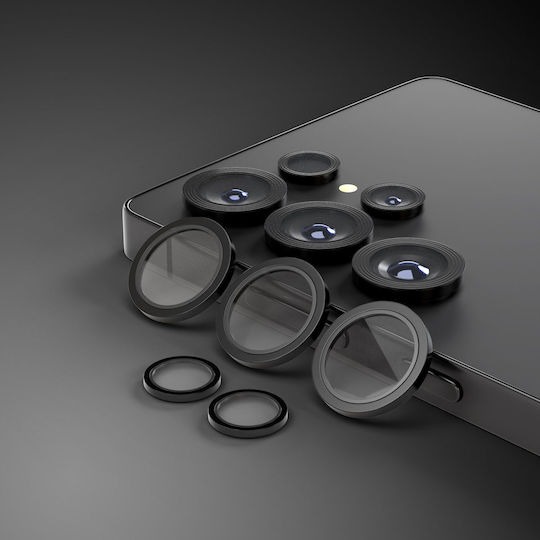 Etteri Kameraschutz Gehärtetes Glas Black für das Samsung S25 Ultra