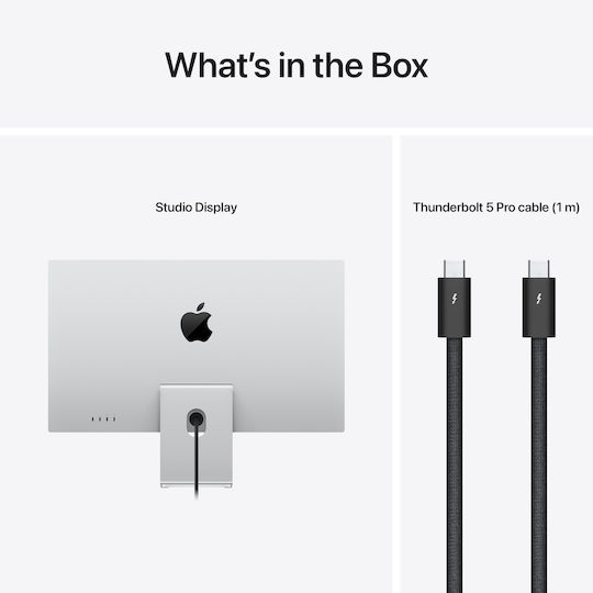 Apple Studio-Display (2026) IPS-Monitor 27" 5120x2880 Weiß Standardglas VESA-Montageadapter (ohne Ständer)