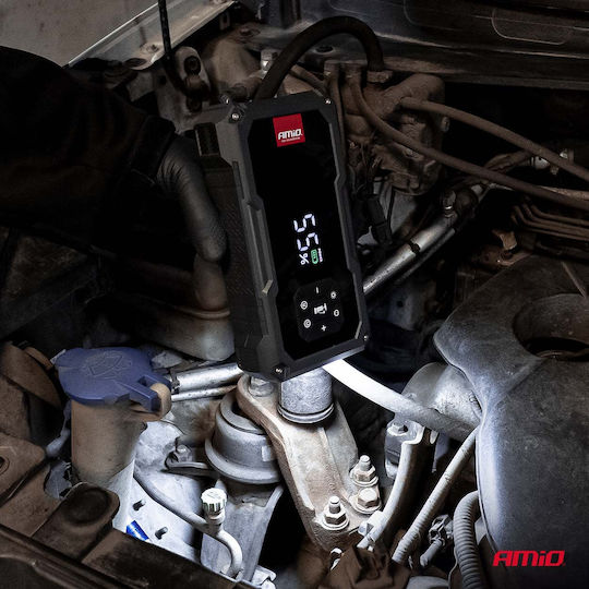 Amio Преносим Стартер за Батерия 4 в 1 Тип Jump Starter Компресор за Въздух Led Светлина Powerbank Работно Напрежение 12v Капацитет 72ah 600a За Леки Автомобили 1 Бр 04674/am 04674/am