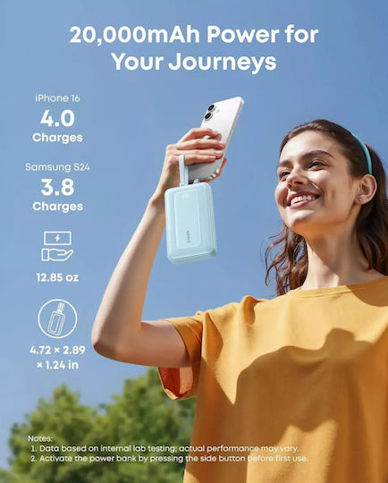 Anker Zolo Power Bank 20000mAh 45W Μαύρο