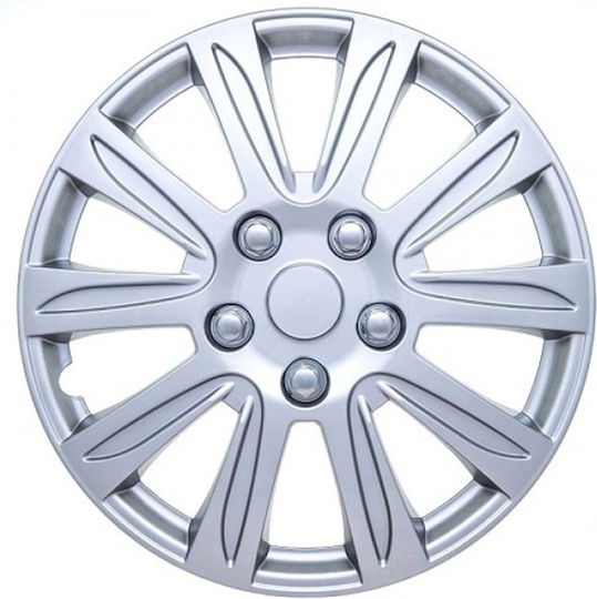 Carman Set Capace De Roți Auto 4 Bucăți 15 Argintii