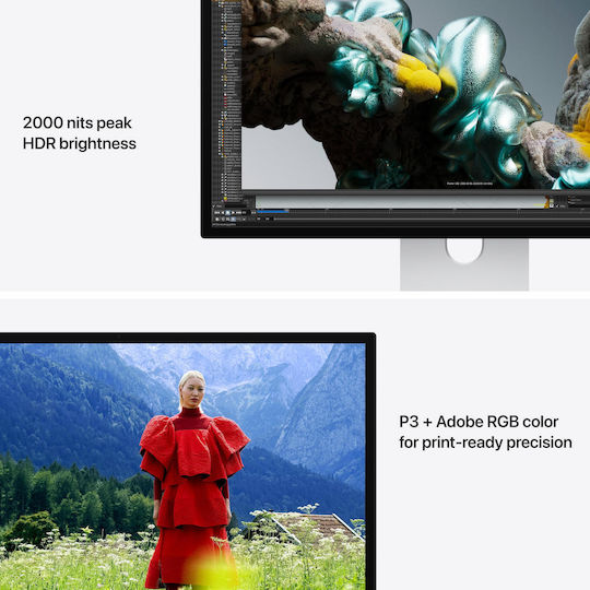 Apple Studio Display XDR IPS HDR Monitor 27" 5120x2880 White Nano Texture Glass Tilt And Height Adjustable Stand