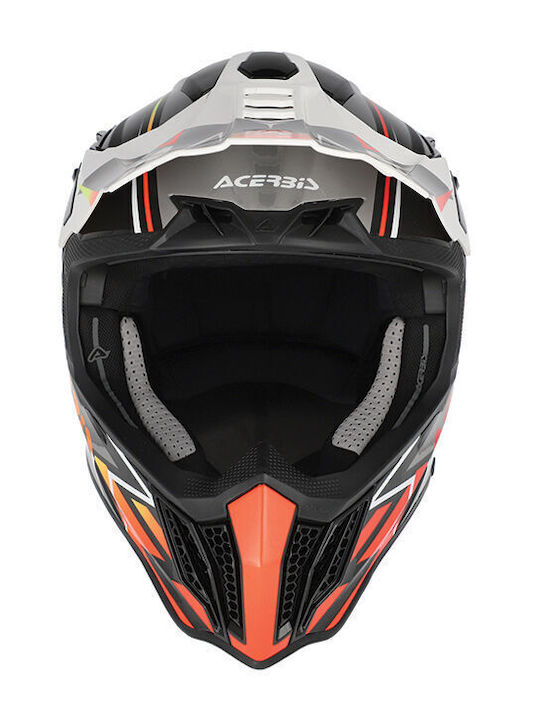 Acerbis Airstrike-X Black/Orange Fluo Motorcycle Helmet Motocross ECE 22.06 1200gr