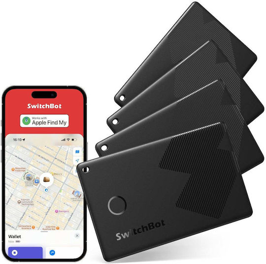 Switchbot Wallet Tracker Card Apple Find My Μαύρο Επαναφορτιζόμενο