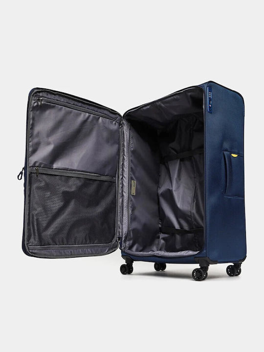 Mandarina Duck Zephyr Large Fabric Suitcase Graphite with 4 Wheels Height 83cm