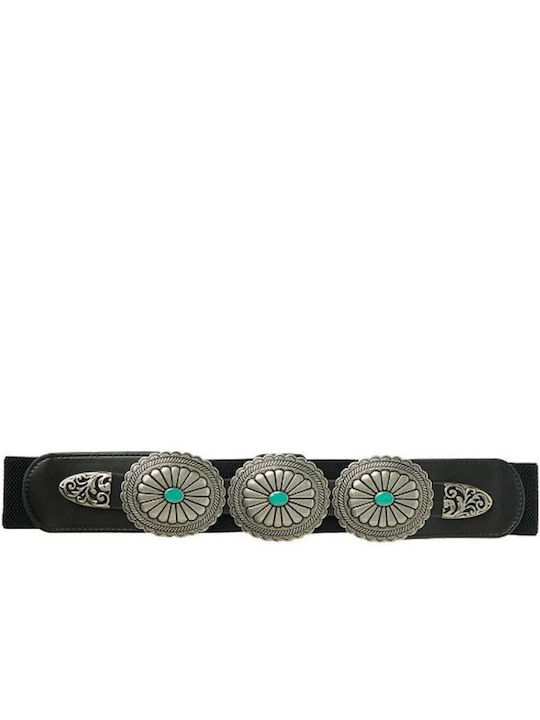 Elastic Women's Belt Black