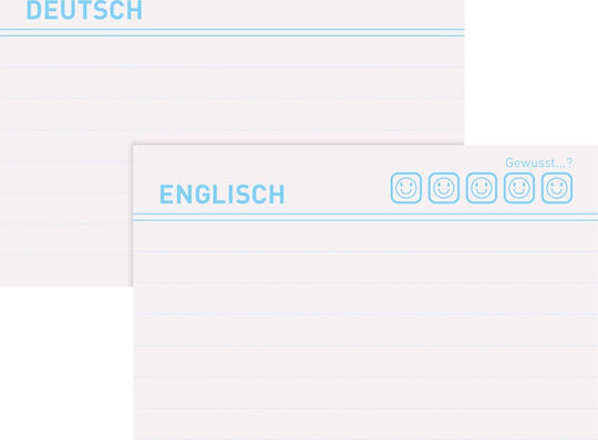 Herlitz Card Herlitz A8 Vocabulary Barcode White Bl.engel 100 Pieces