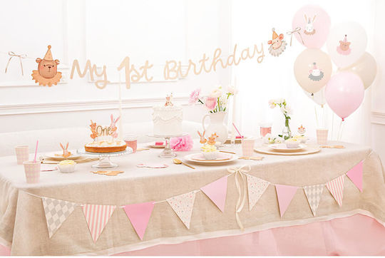 Party Pal Paper Plates Sweet Baby Pink Cream 6 Pieces
