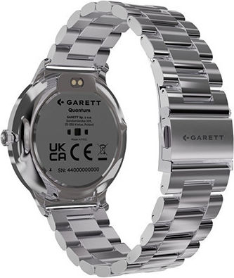 Garett Quantum 43mm Smartwatch με Παλμογράφο (Ασημί)