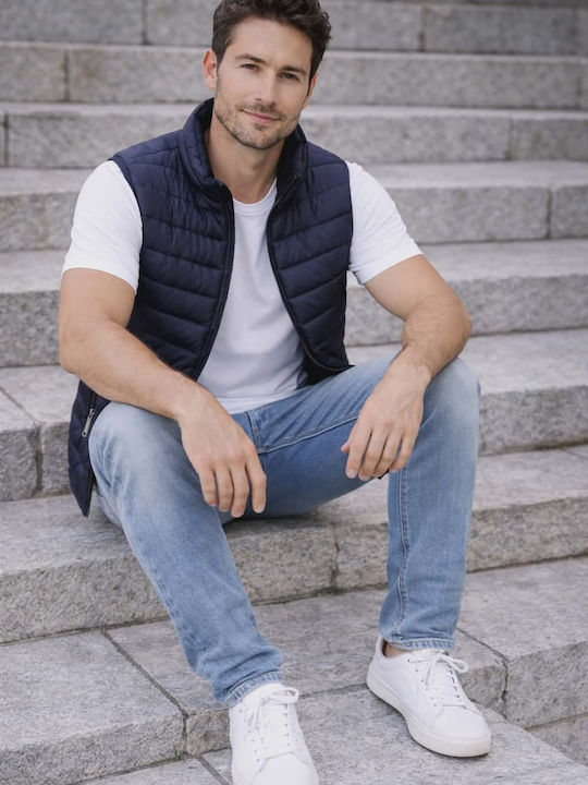 Sleeveless Puffer Jacket Blue