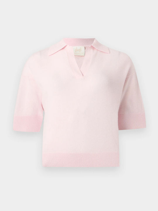 Damen Polo Bluse Rosa