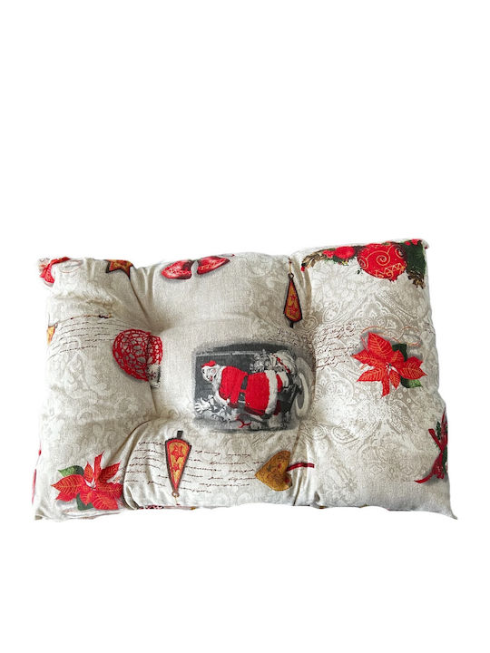 Vitakraft Weihnachtliches Hundebett Sofa Weiß 60x40cm