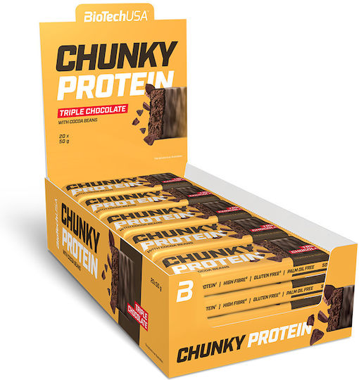Biotech USA Chunky Protein Protein Bars with Triple Chocolate Flavour 20x50gr