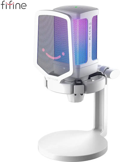 Fifine Q6W Microfon USB pentru Studiou în Culoare Albă