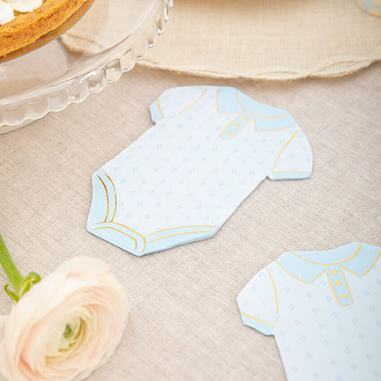 Baby Bodysuit Napkins Light Blue 10 Pieces