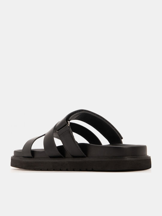 Flache Damen Sandalen Flatforms Schwarz