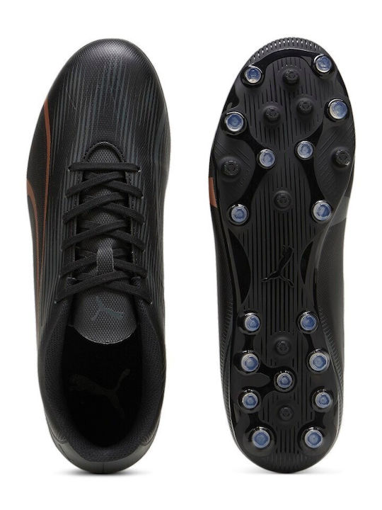 PUMA Ultra Play Ποδοσφαιρικά Παπούτσια με Τάπες MG Μαύρα