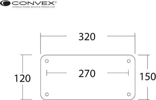 Σήμανση Οδών Convex 1541b Inox Σατινέ 32x15cm