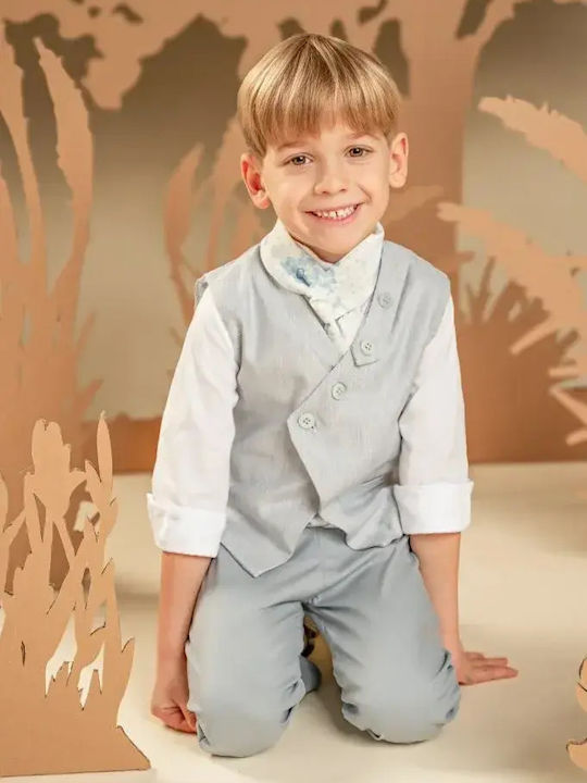Baby Bloom Baby Bloom Baptism Suit with Vest for Boys Blue