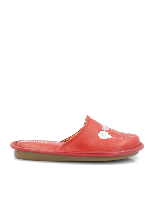 Anatomic Leather Women's Red Slippers