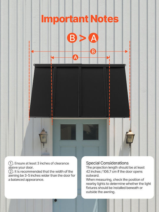 Vevor Capony Roof 44x24cm